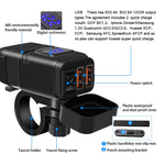 Adattatore per presa di corrente per caricabatterie USB a doppia porta super veloce universale per auto con voltmetro digitale a LED