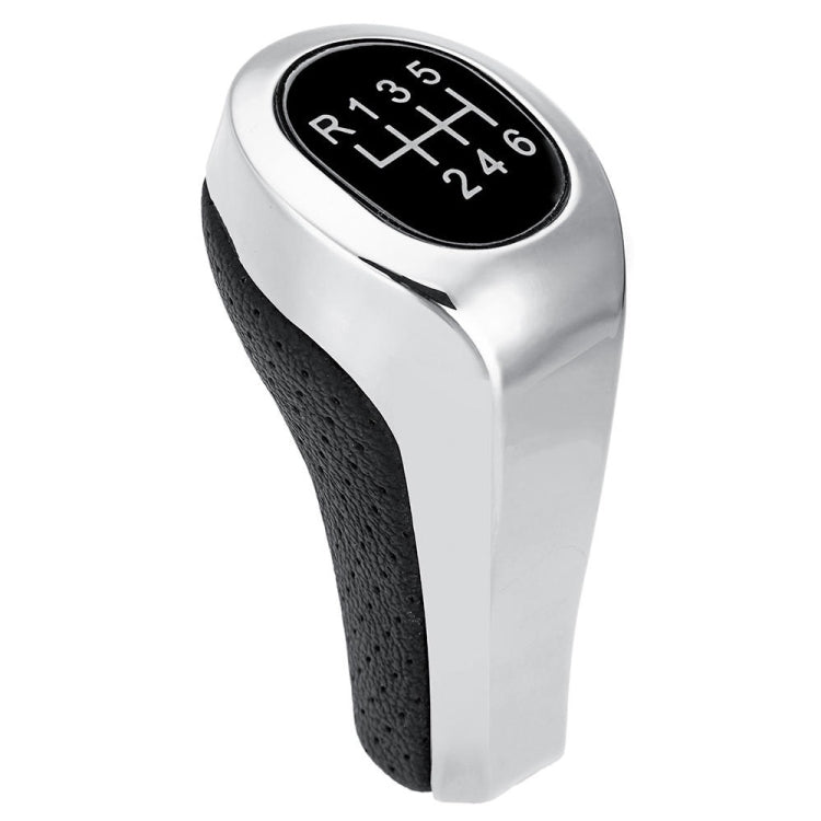 Pomello della leva del cambio argento opaco a 6 velocità per auto per BMW, 6-speed Matte Silver