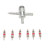 Strumento di rimozione 4 in 1 + 6 valvole per pneumatici per motocicli, A2203
