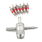 Strumento di rimozione 4 in 1 + 6 valvole per pneumatici per motocicli, A2203