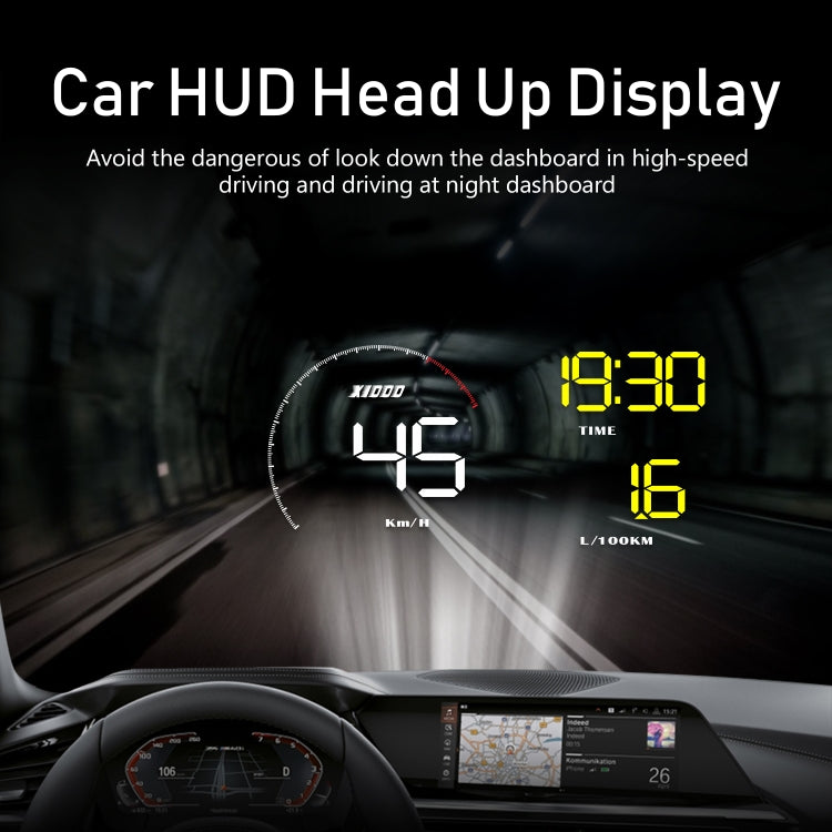 A9 Display Head Up montato su veicolo HUD OBD2 universale da 5,5 pollici, A9(Blue), A9(Yellow)