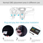 A9 Display Head Up montato su veicolo HUD OBD2 universale da 5,5 pollici, A9(Blue), A9(Yellow)