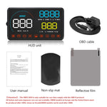A9 Display Head Up montato su veicolo HUD OBD2 universale da 5,5 pollici, A9(Blue), A9(Yellow)