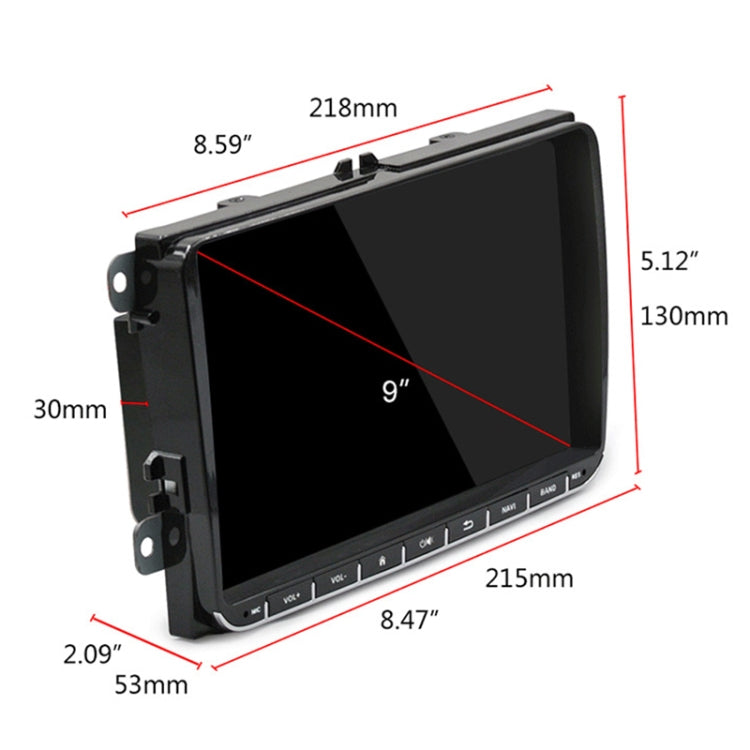 CKVW92 HD 9 pollici 2 Din Android 6.0 Lettore MP5 per auto Navigazione GPS Lettore multimediale Radio stereo Bluetooth per Volkswagen, Supporto FM e Mirror Link, Versione mappa Europa, Europe Map Version