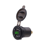 Adattatore per presa di corrente per caricabatterie USB doppia porta universale per auto 4.2A 5V IP66 con voltmetro digitale LED + cavo da 60 cm, 4.2A Voltmeter + 60cm Cable(Blue Light), 4.2A Voltmeter + 60cm Cable(Green Light)                         ...