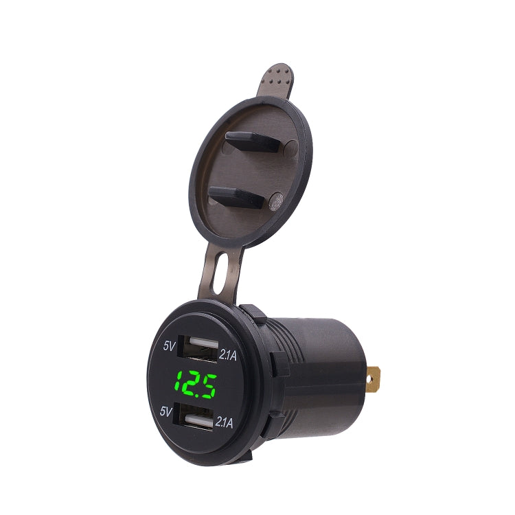 Adattatore per presa di corrente per caricabatterie USB doppia porta universale per auto 4.2A 5V IP66 con voltmetro digitale LED + cavo da 60 cm, 4.2A Voltmeter + 60cm Cable(Blue Light), 4.2A Voltmeter + 60cm Cable(Green Light)                         ...