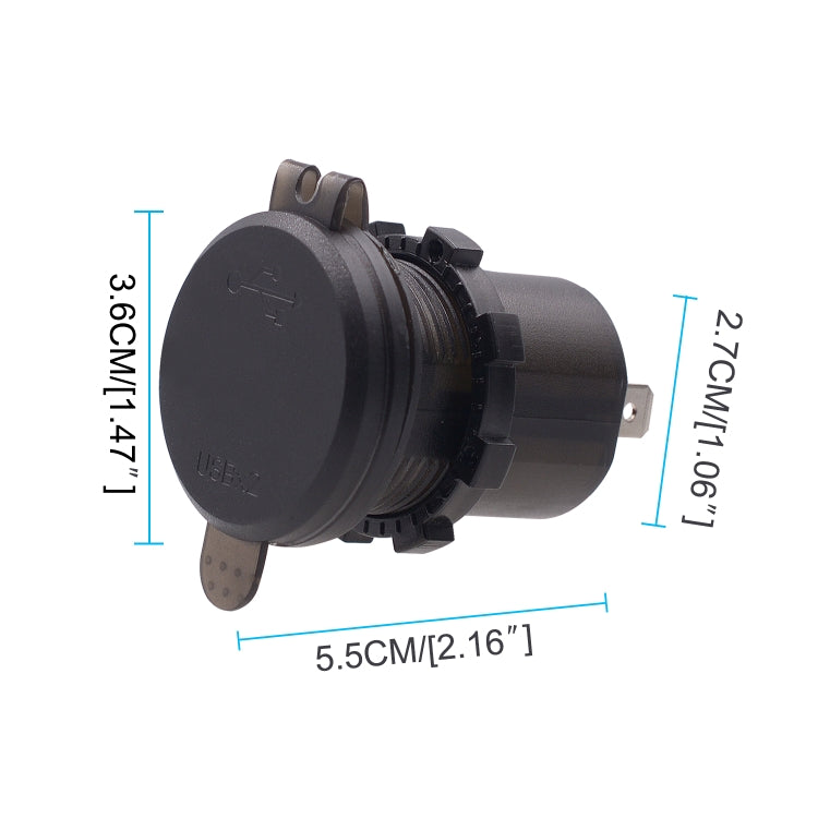 Adattatore per presa di corrente per caricabatterie USB doppia porta universale per auto 4.2A 5V IP66 con voltmetro digitale LED + cavo da 60 cm, 4.2A Voltmeter + 60cm Cable(Blue Light), 4.2A Voltmeter + 60cm Cable(Green Light)                         ...
