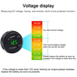Adattatore per presa di corrente per caricabatterie USB doppia porta universale per auto 4.2A 5V IP66 con voltmetro digitale LED + cavo da 60 cm, 4.2A Voltmeter + 60cm Cable(Blue Light), 4.2A Voltmeter + 60cm Cable(Green Light)                         ...