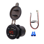 Adattatore per presa di corrente per caricabatterie USB doppia porta universale per auto 4.2A 5V IP66 con voltmetro digitale LED + cavo da 60 cm, 4.2A Voltmeter + 60cm Cable(Blue Light), 4.2A Voltmeter + 60cm Cable(Green Light)                         ...