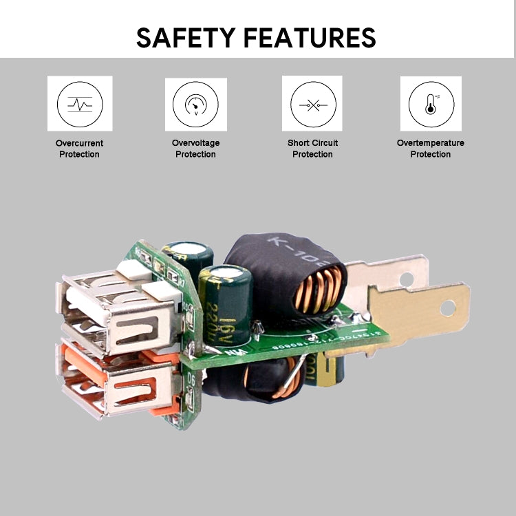 Adattatore USB doppia porta QC3.0 per auto 5V 2.4A