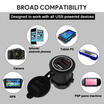 Adattatore USB doppia porta QC3.0 per auto 5V 2.4A
