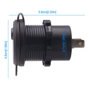 Adattatore per presa di corrente per caricabatterie USB a porta singola universale per auto 2.4A 5V IP66 con voltmetro digitale LED + interruttore + cavo da 60 cm, 2.4A + Switch + 60cm Cable(Blue Light), 2.4A + Switch + 60cm Cable (Green Light)        ...