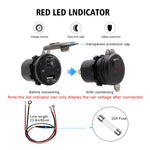 Adattatore per presa di corrente per caricabatterie USB a porta singola universale per auto 2.4A 5V IP66 con voltmetro digitale LED + interruttore + cavo da 60 cm, 2.4A + Switch + 60cm Cable(Blue Light), 2.4A + Switch + 60cm Cable (Green Light)        ...
