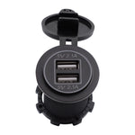 Adattatore per presa di corrente per caricabatterie doppio USB universale per auto 4.2A 5V IP66 con apertura + cavo da 60 cm, 4.2A + 60cm Cable(Blue Light), 4.2A + 60cm Cable(Green Light), 4.2A + 60cm Cable(Orange Light), 4.2A + 60cm Cable(Red Light)  ...