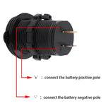 Adattatore per presa di corrente per caricabatterie doppio USB universale per auto 4.2A 5V IP66 con apertura + cavo da 60 cm, 4.2A + 60cm Cable(Blue Light), 4.2A + 60cm Cable(Green Light), 4.2A + 60cm Cable(Orange Light), 4.2A + 60cm Cable(Red Light)  ...