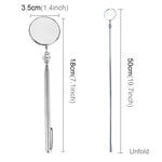 Specchio di ispezione telescopico per telaio dell'auto, diametro dello specchio: 3,5 cm, lunghezza: 50 cm, Diameter: 50mm, Length: 350mm