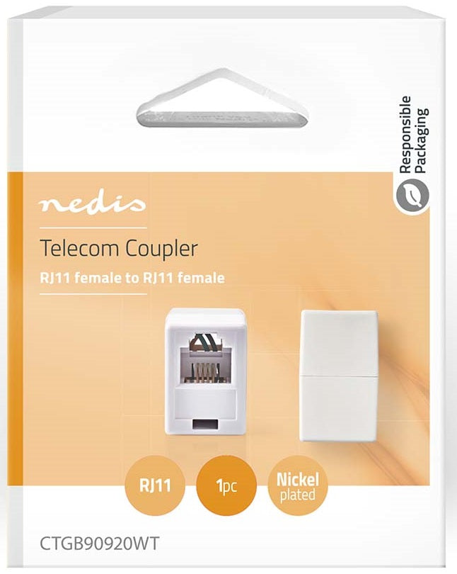 Accoppiatore telefonico RJ11 non schermato CTGB90920WT 541281042849 ND4319