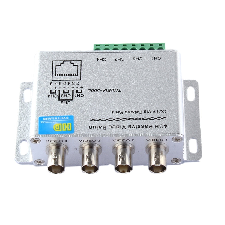 Video Balun passivo HD-CVI/TVI/AHD 4 canali