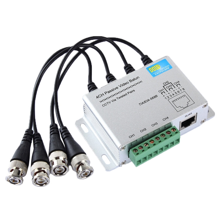 HD204A-F Video balun passivo HD-CVI/TVI/AHD CCTV 4CH UTP, HD204A-F