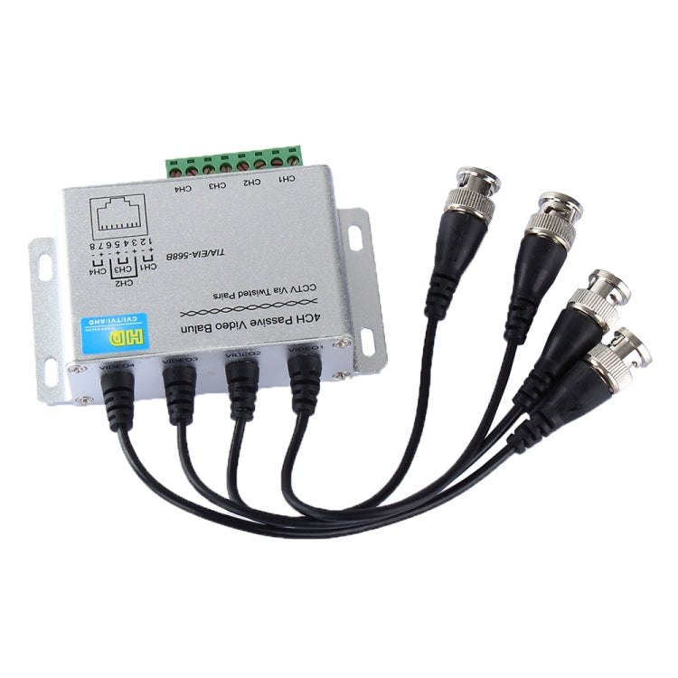 Video balun passivo 4 canali HD-CVI/TVI/AHD per cavo UTP