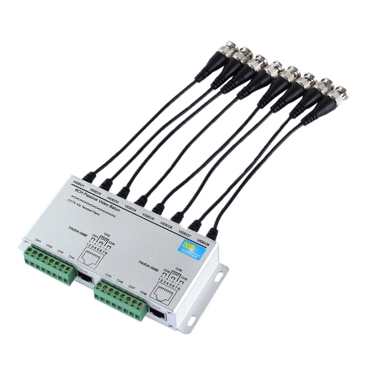 HD208 HD-CVI/TVI/AHD CCTV 8CH Video Balun passivo, HD208F