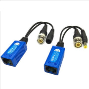 2 PC Anpwoo 500PV giuntabile 2 in 1 Alimentazione + Video Balun Ricetrasmettitore ritorto passivo HD-CVI/AHD/TVI, 500PV