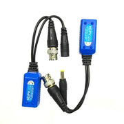 2 PC Anpwoo 500PV giuntabile 2 in 1 Alimentazione + Video Balun Ricetrasmettitore ritorto passivo HD-CVI/AHD/TVI, 500PV