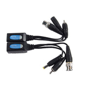 2 PC Anpwoo 500PVA giuntabile 3 in 1 Alimentazione + Video + Audio Balun Ricetrasmettitore ritorto passivo HD-CVI/AHD/TVI, 500PVA