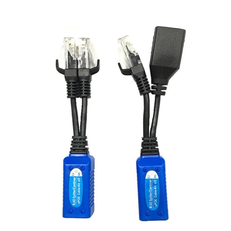 2 PC Anpwoo UPOE02 Ricetrasmettitore passivo intrecciato 2 in 1 POE (alimentazione + Ethernet), UPOE02