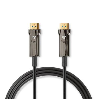 Active Optical Ultra High Speed ​​HDMI™ Cable with Ethernet | HDMI™ Connector | HDMI™ Connector | 8K@60Hz | 48Gbps | 100.0 m | Round | PVC | Black | Gift Box