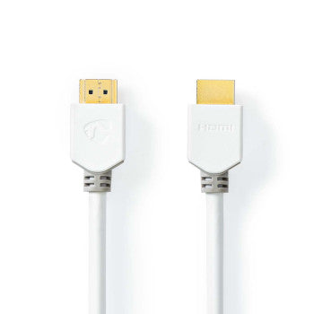 High Speed HDMI™ Cable with Ethernet | HDMI™ Connector | HDMI™ Connector | 4K@60Hz | ARC | 18 Gbps | 5.00 m | Round | PVC | White | Box