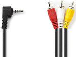 Cavo audio video 3,5mm maschio-3x RCA maschio 2m
