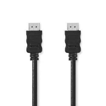 High Speed HDMI™ Cable with Ethernet | HDMI™ Connector | HDMI™ Connector | 4K@30Hz | ARC | 10.2 Gbps | 15.0 m | Round | PVC | Black | Label