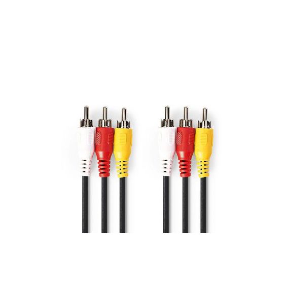 Cavo Video Composito 3x RCA maschio - 3x RCA maschio 2.0 m Nero