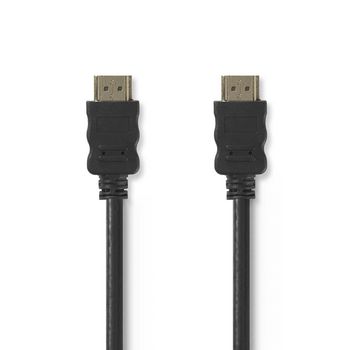 High Speed ​​HDMI™ Cable with Ethernet | HDMI™ Connector | HDMI™ Connector | 4K@30Hz | 18Gbps | 40.0 m | Round | PVC | Black | Tags