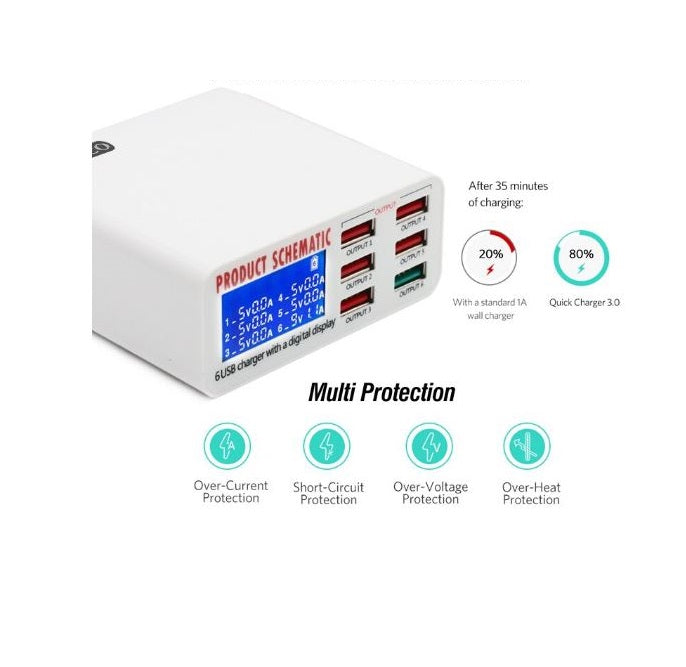 Caricabatteria veloce USB 3.0 da tavolo MOB1352
