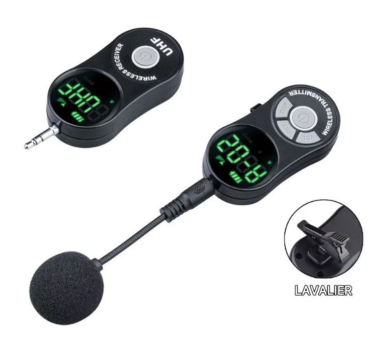 Microfono Wireless 2in1  ad archetto/Lavalier TTD-820 MIC046 a cravatta