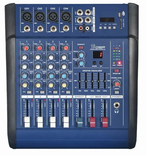 Mixer professionale 4 canali 250W x 2 USB/SD/MMC E9060 PMX402D-USB
