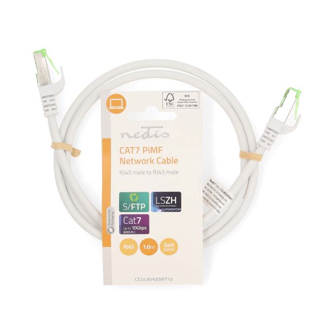 Cavo di rete Cavo Cat 7 S/FTP RJ45 maschio 1m CCGL85420WT10 5412810424399 ND7207