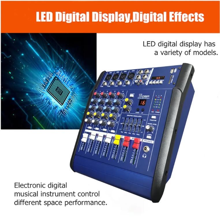 Mixer professionale 4 canali 250W x 2 USB/SD/MMC E9060 PMX402D-USB