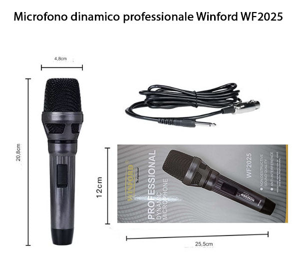 Microfono dinamico professionale Winford  WF2025 MIC572
