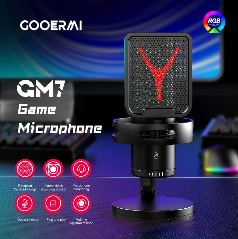 Microfono per streaming da gioco RGB USB/Type C GM7 E9120 6974425650758