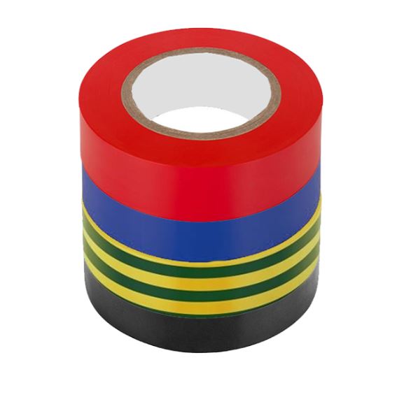 Nastro isolante vari colori 18mm x 8m pacco da 4 C1090