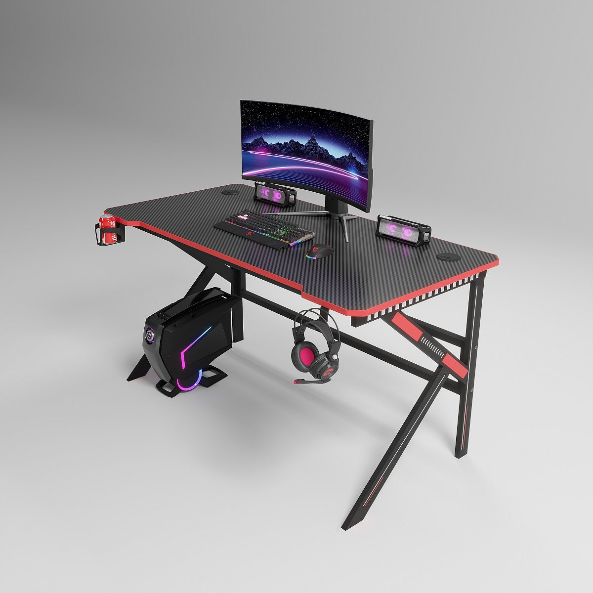 Scrivania da gaming 120x60x74 D-2105