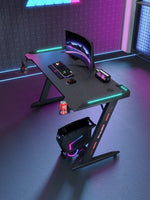 Scrivania da gaming 120x60x74 con luci RGB D-2112