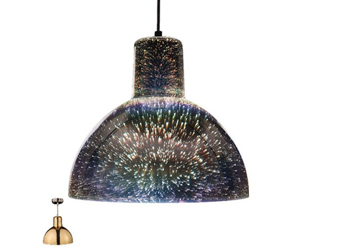 Lampadario a sospensione E27 champagne in vetro 4102480 D1006