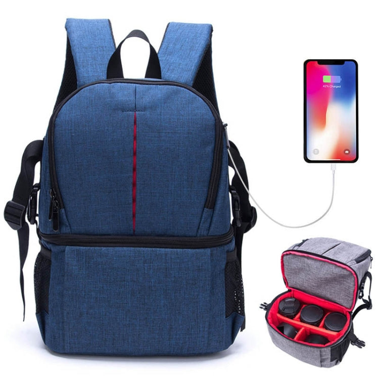 Borsa per fotocamera imbottita antiurto con tracolla in nylon impermeabile multifunzionale per fotocamere DSLR Nikon Canon