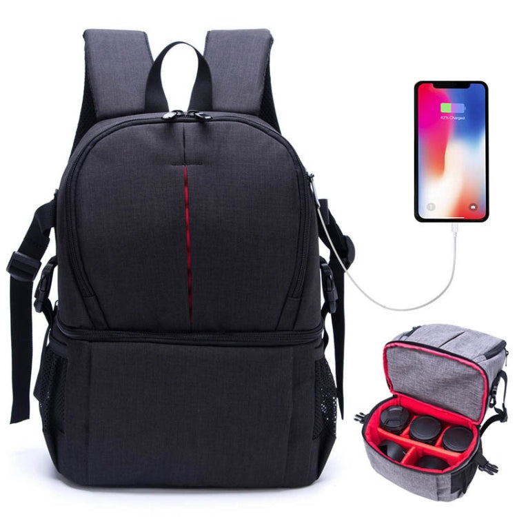 Borsa per fotocamera imbottita antiurto con tracolla in nylon impermeabile multifunzionale per fotocamere DSLR Nikon Canon