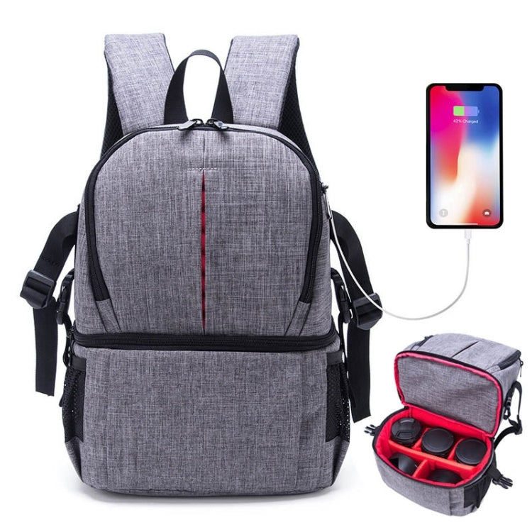 Borsa per fotocamera imbottita antiurto con tracolla in nylon impermeabile multifunzionale per fotocamere DSLR Nikon Canon