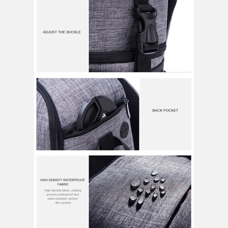 Borsa per fotocamera imbottita antiurto con tracolla in nylon impermeabile multifunzionale per fotocamere DSLR Nikon Canon